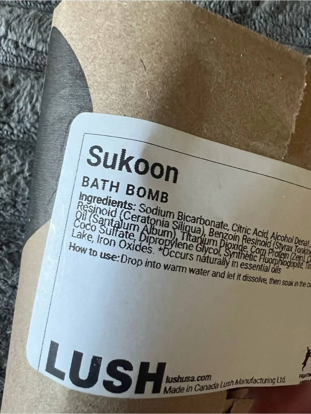 Lush Sukoon Bath Bomb Discontinued Brand New